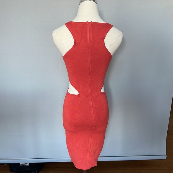 Orange Ring Cutout Dress - Picture 2 of 3